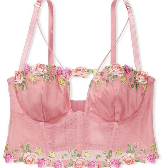 Victorias Secret Dream Angels Rose floral embroidery corset top - Picture 3 of 7
